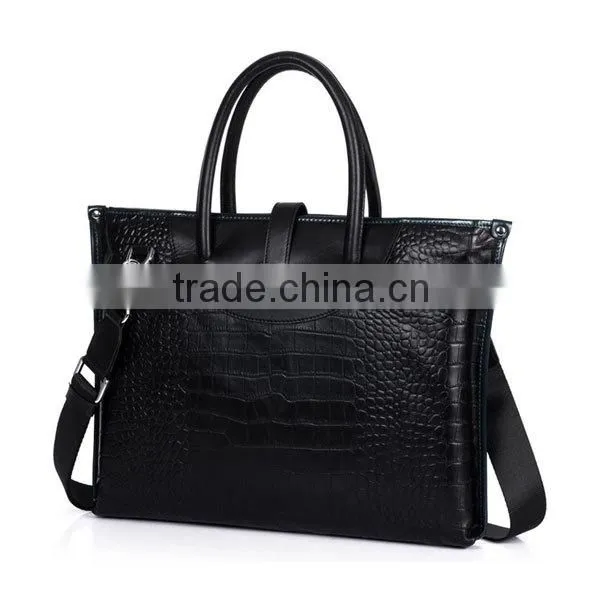 High quality men genuine crocodile leather briefcase leather briefcase business card holder