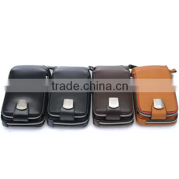 2014 high end men mobile phone wallet case leather cell phone wallet