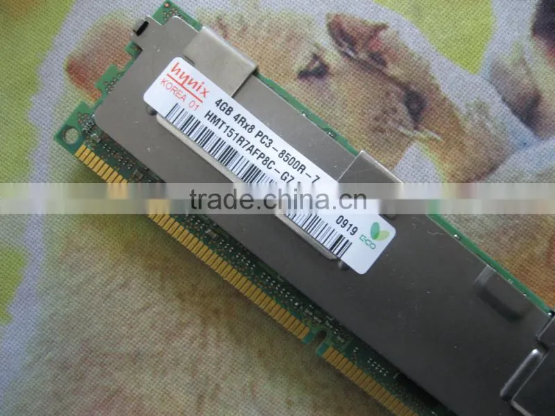 on sales 100% orginal ! 4G PC3-8500 REG 1066MHZ DDR3 server ram memory