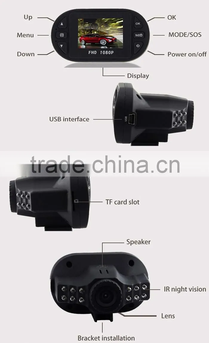 Full HD 1.5" LED 1080p Car Vehicle Black Box Digital Video Recorder G-sensor Camera DVR Night