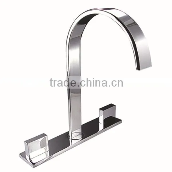 3 hole Lead-Free Brass bathroom basin shower faucet