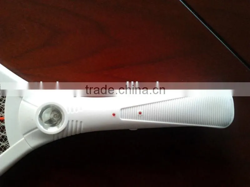 2013 new modle rechargeable fly killer racket with LED in the handle