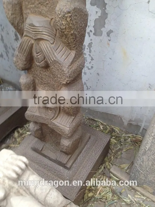 Antique garden stone monkey lanterns