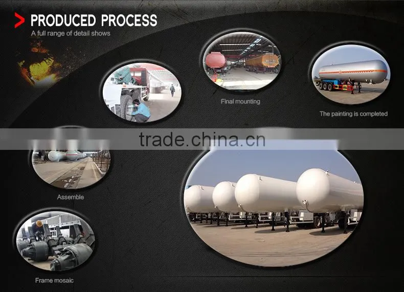 3 Axles 50m3 LPG Gas Tank Trailer