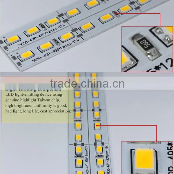 Warm White DC12V SMD5630 60leds rigid LED Strip Light IP33