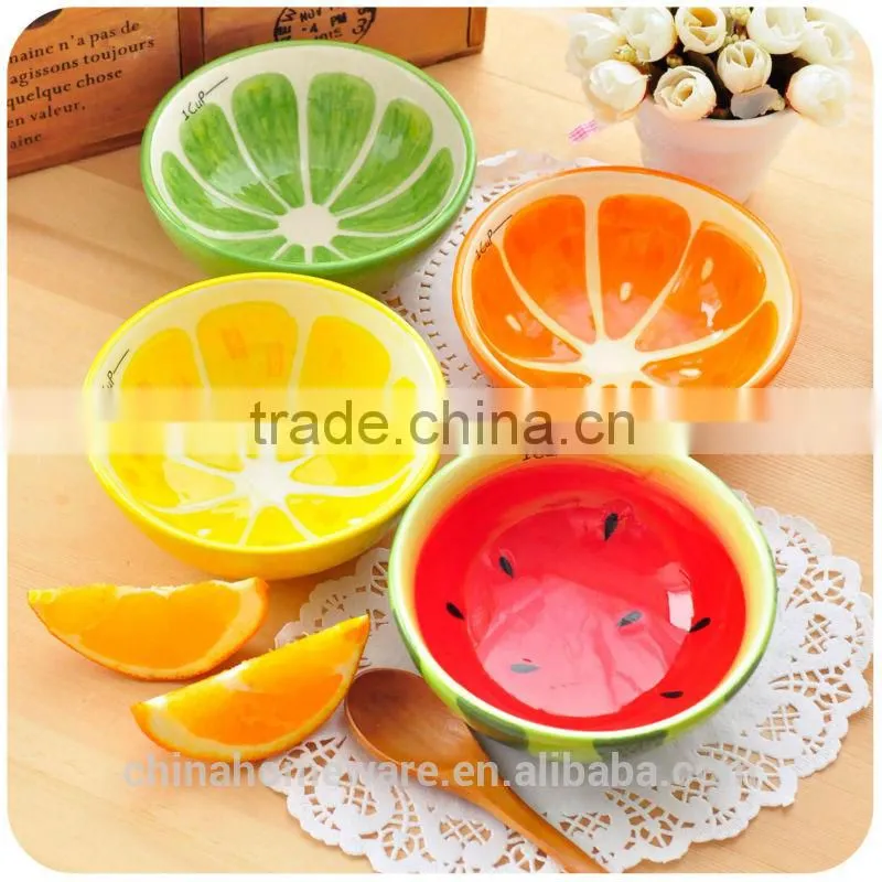 hand painted ceramic fruit bowl