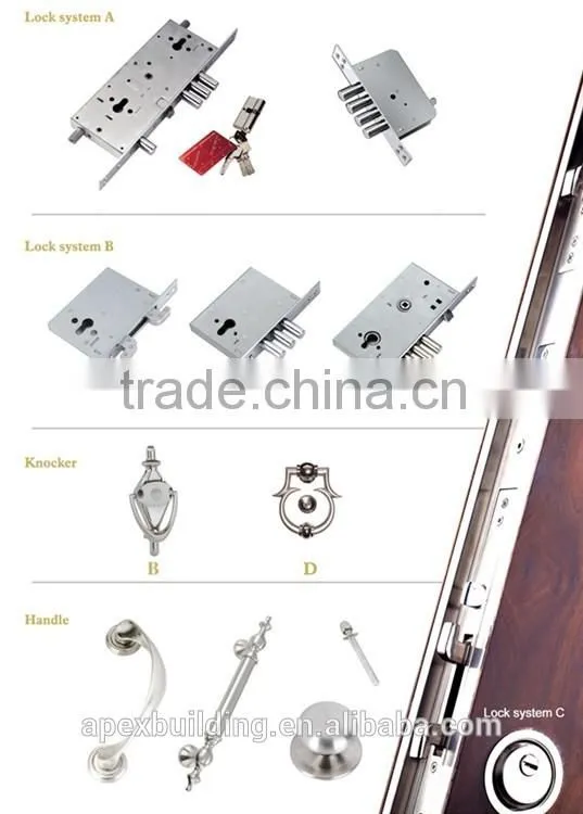 Italian steel security door steel wooden armored door