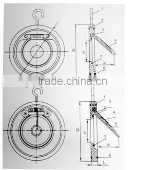SS304 wafer type single disc valve check