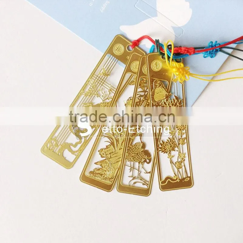 Etching metal bookmark blank for gift