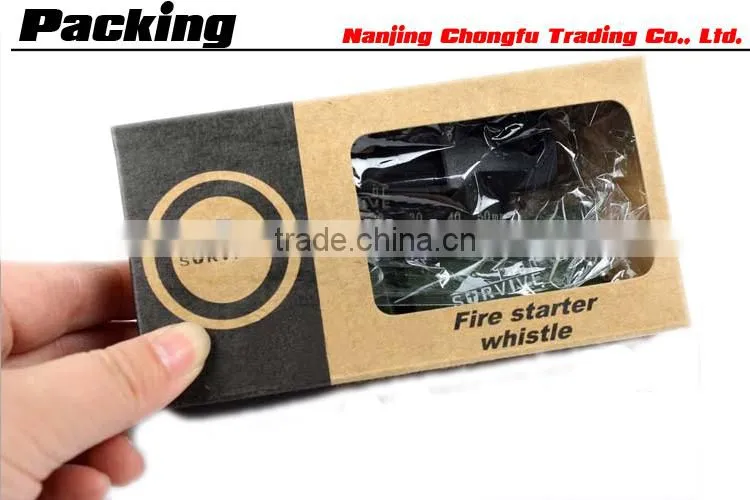 camping survival Magnesium Flint Stone Fire Starter with whistle Lighter Kit