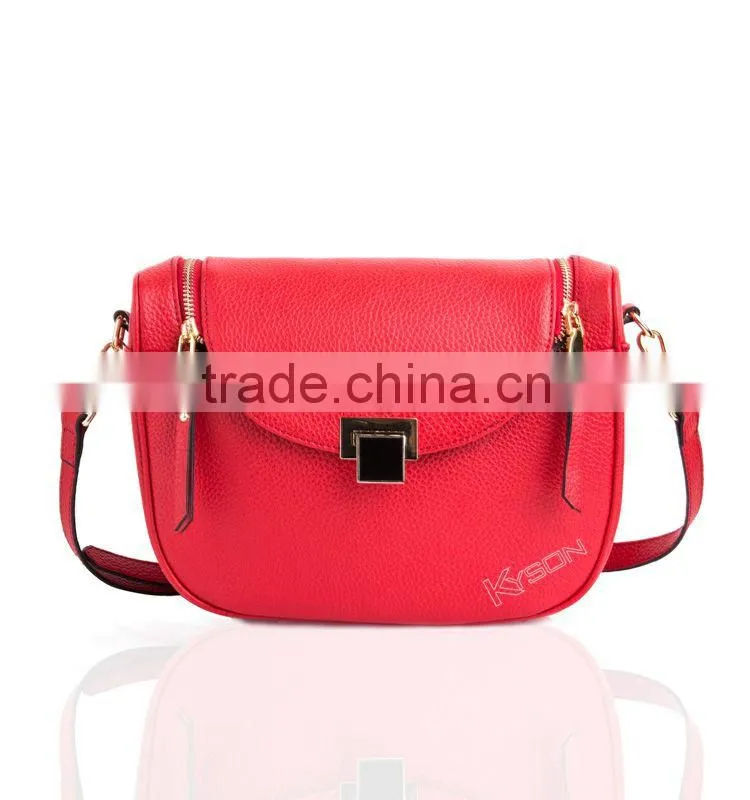 Chinese Red Women Bag Fashion Women Messenger Bags, Leather Shoulder Strap Bag High Quality Leather Crossbody bag