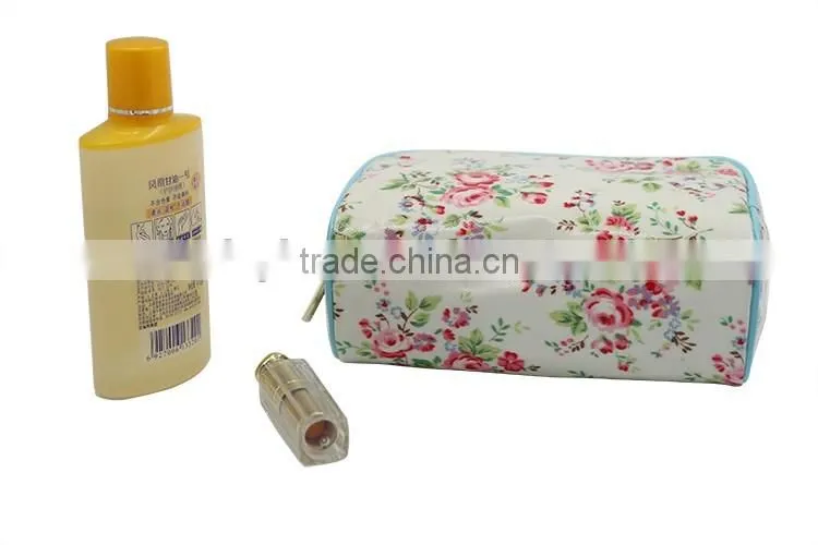 PVC coated canvas make up waterproof cosmetic bag