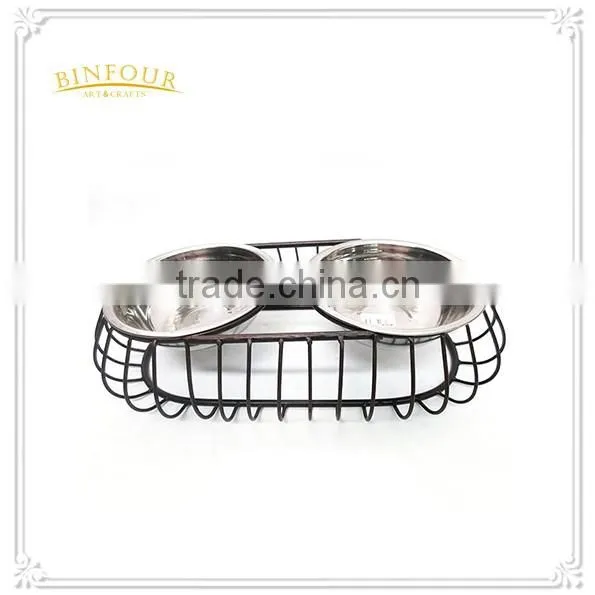 metal black pet bowls dog feeder dog bowl stand