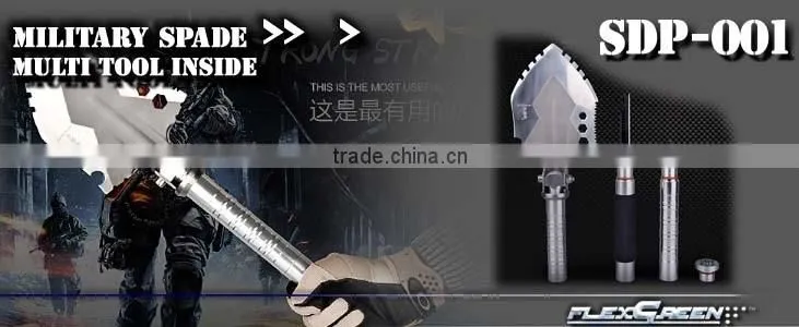 Foldable outdoor carbon steel multifunction military spade