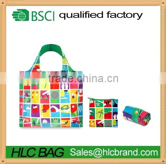 recyclable rolling pounch tote shopping bag HL-PB189