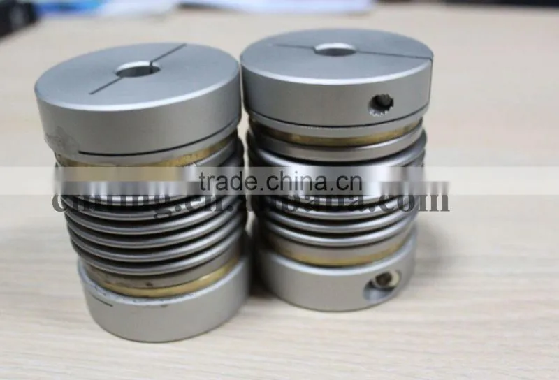 Aluminium alloy transmission bellows shaft coupling flexible clamping type