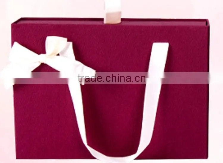 China supplier 2016 customized wholesale luxurious packaging cardboard paper gift boxes with bowknot