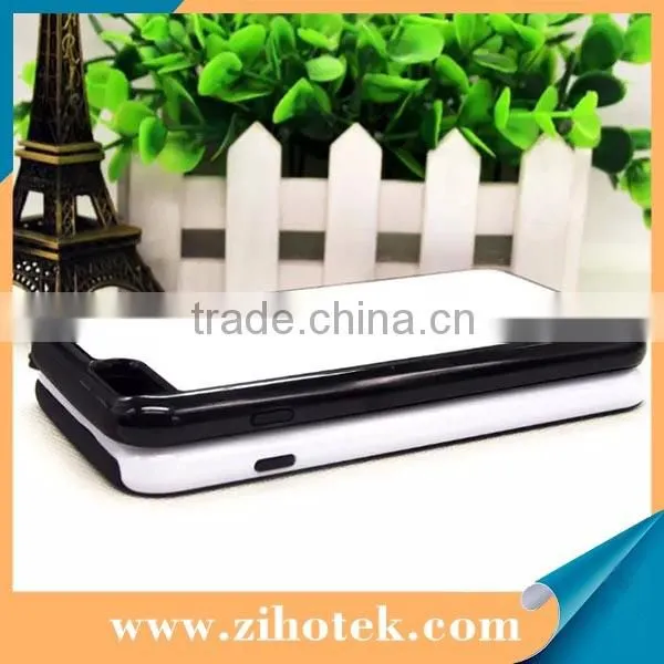 2 in 1 Sublimation Silicon mobile phone case for iphone 6 plus
