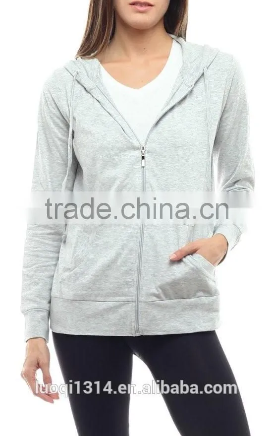 Ladies Winter Women Fitness Zip-up Hoodie Jacket