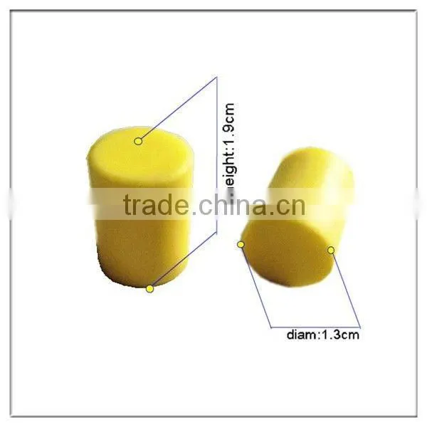 2016 hot selling ear plugs 100% soft PU foam ear plugs safety foam ear plugs in Cylinder (SNR:33db)