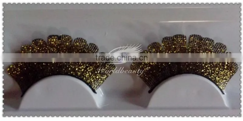 Lace golden color eyelashes wholesale