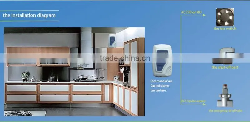 GAS-EYE-102B gas leak detector wireless home alarm system