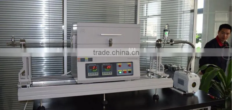 Laboratory 1200C horizontal vacuum quartz tube furnace/tube furnace with touch controller