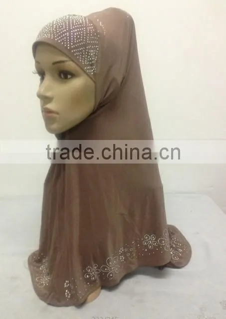 H192 latest muslim hijab with rhinestones