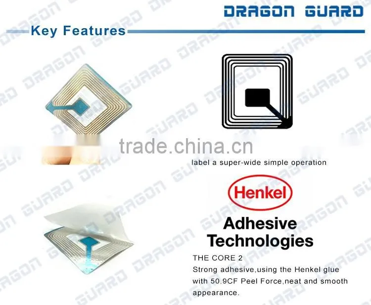 Supermarket safety equipment retail anti-theft security soft tag, rf label/rf soft label/8.2MHZ eas label