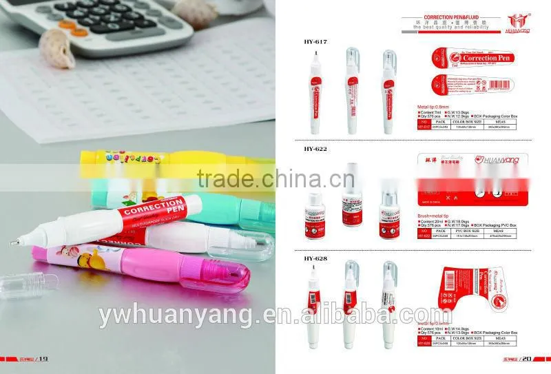 Metal tip precise application correction pen fluid liquid corrector.