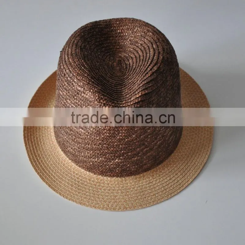 Wholesale Fashionable Custom Made 100%Paper Straw Vintage Fedora Hat