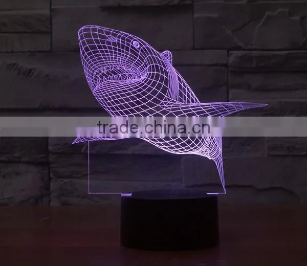 Color Changing 3D Dolphin LED Night Lamp
