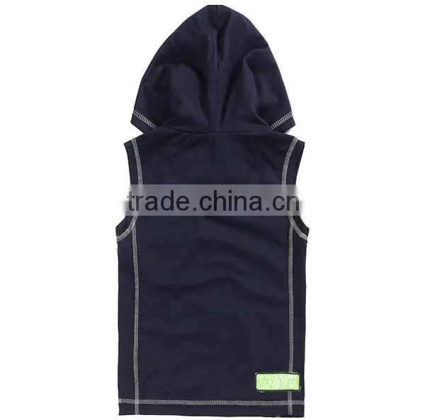 Cotton pullover kids hooded top(YCT-B0653)