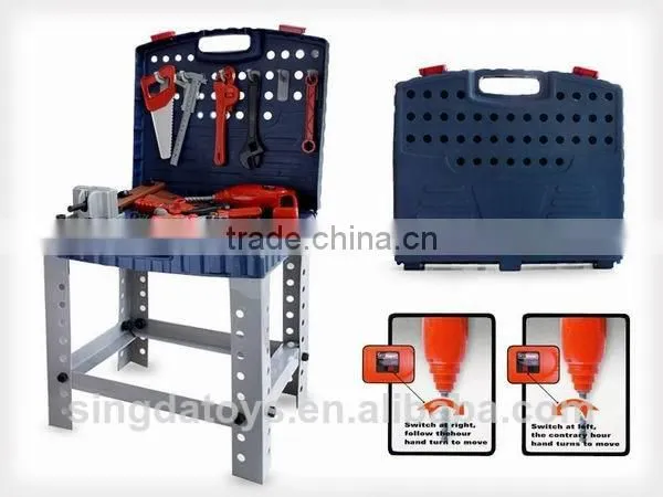 Hot sale Plastic Kids Electric Play Tool Kit And Work Bench