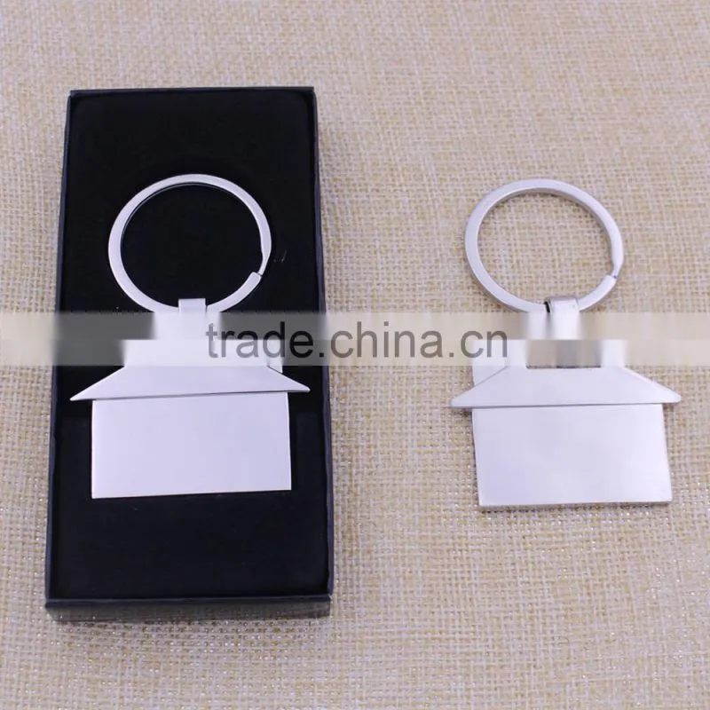 Promotion gifts custom logo metal house shape keyring