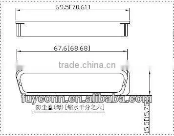 TYCO 50 Pin RJ21 Ribbon Cable Champ Solder pin Centronics Connector Female Type Receptacle Header Socket