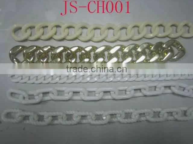 fashion resin chain for garments, bags..