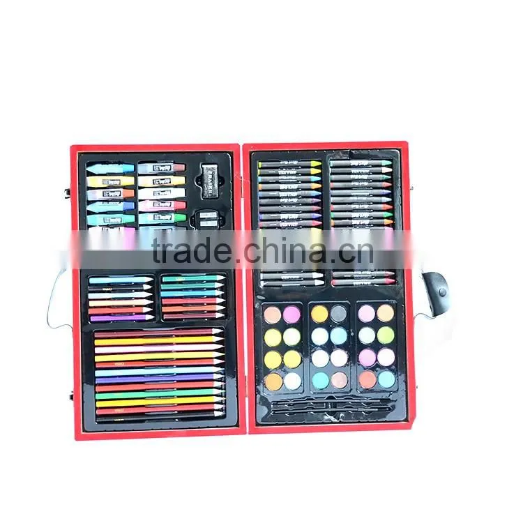 Professional high quality 101pcs art set with wooden box ,drawing stationery set