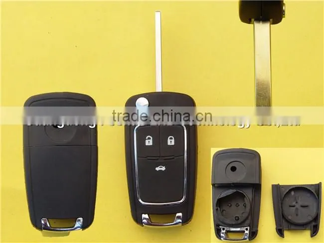 Replacement modified flip key blank for Chevrolet Cruze 3 buttons remote key