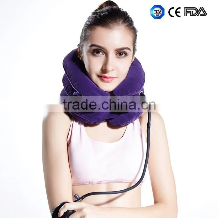 Neck pain support inflatable cerical collar brace orthopedic neck traction