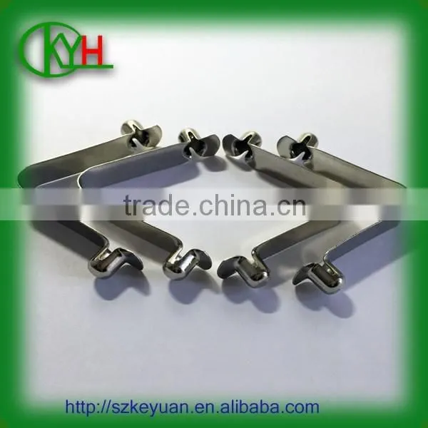 OEM Spring Steel V Shape Tube Lock spring Double Button Clip