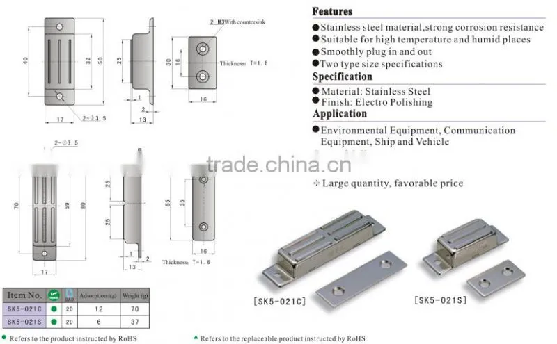 Product Description Stainless Steel Magnetic Steel Cabinet Door Catch