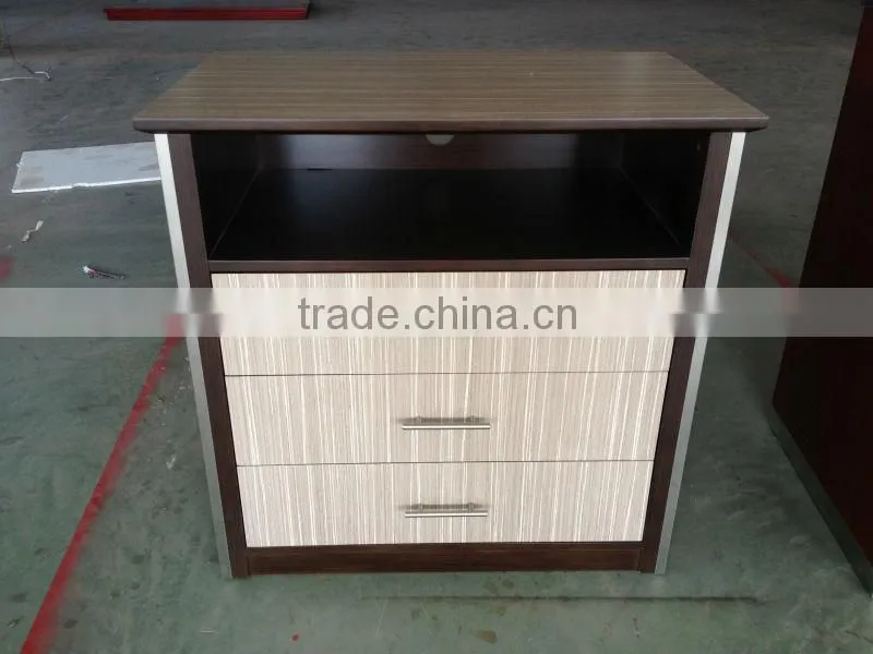 different size and different color wooden TV table for hotel furniture