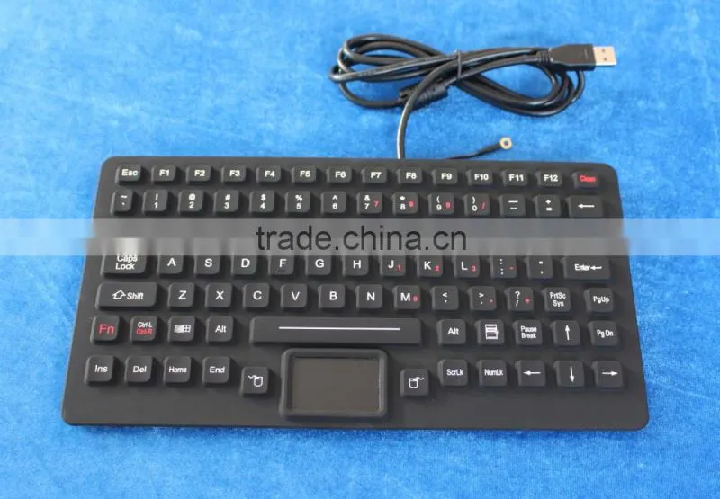 New Military silicone rubber backlight keyboard with sealed touchpad