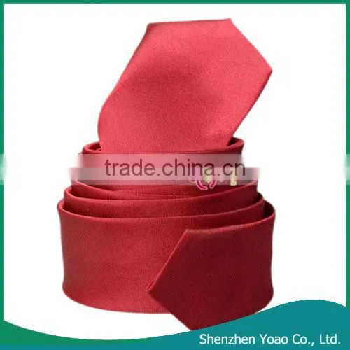100% Silk Fabric For Tie Wine Red