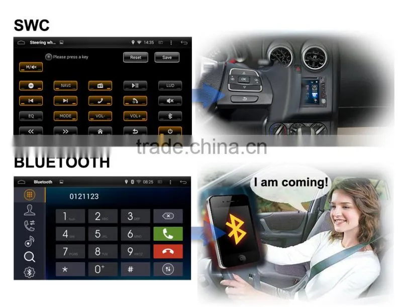 Android system 6.2'' capacitive screen 2 din multimedia with gps
