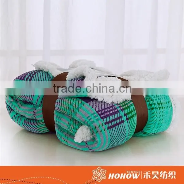 Main product 100% polyester anti-pilling polar fleece plaid blanket