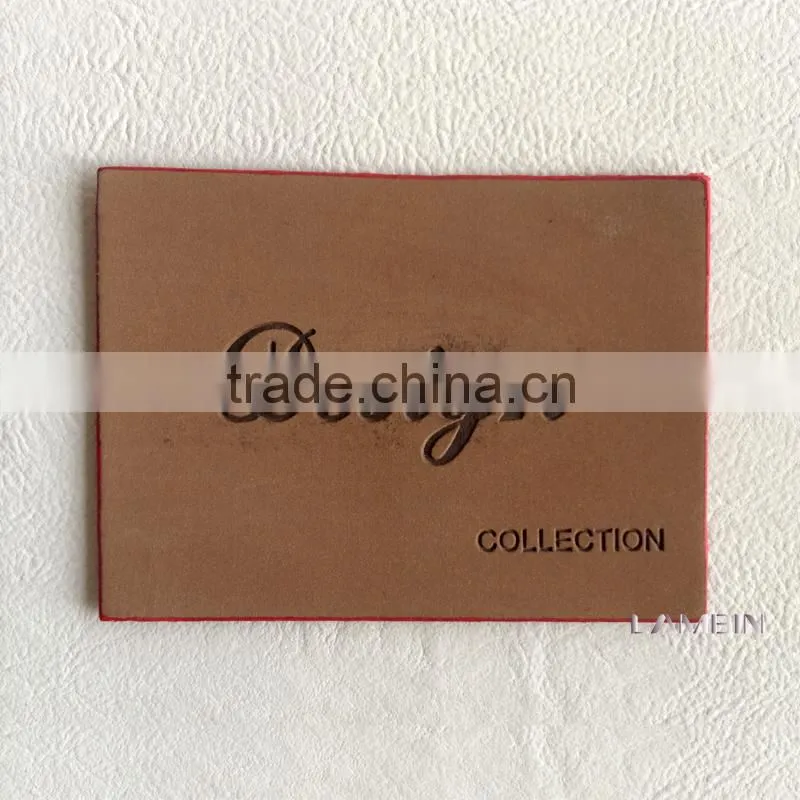 Factory wholesales imitation leather label patch for children's hats