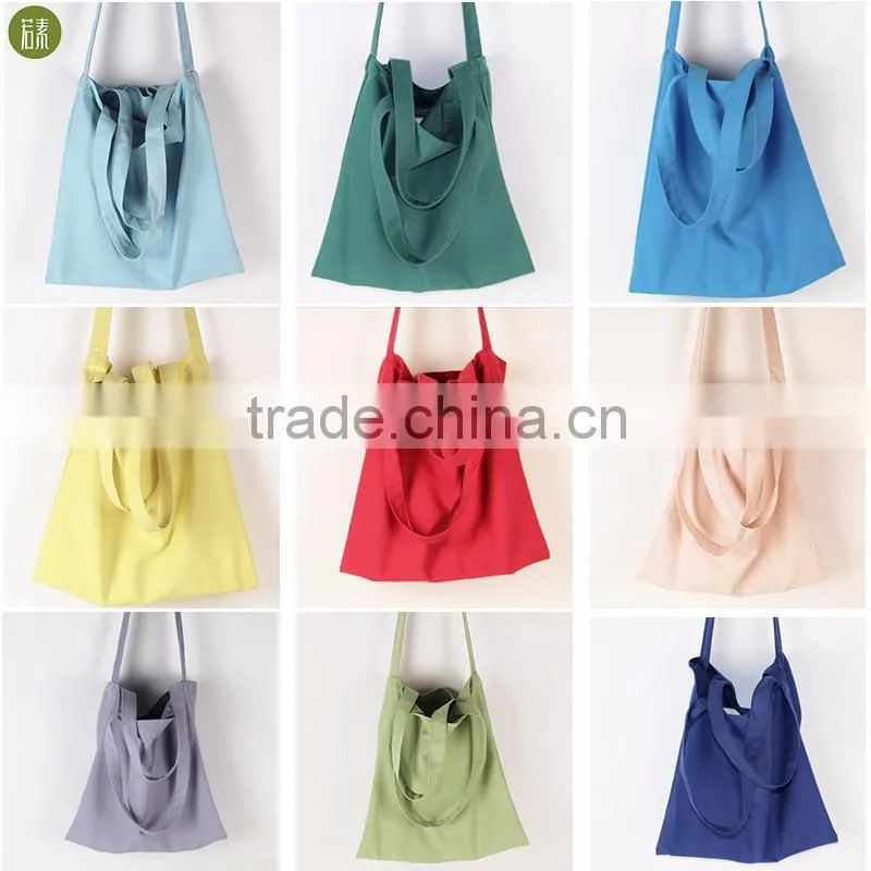 Collapsible single-shoulder canvas tote bag in shopping bags