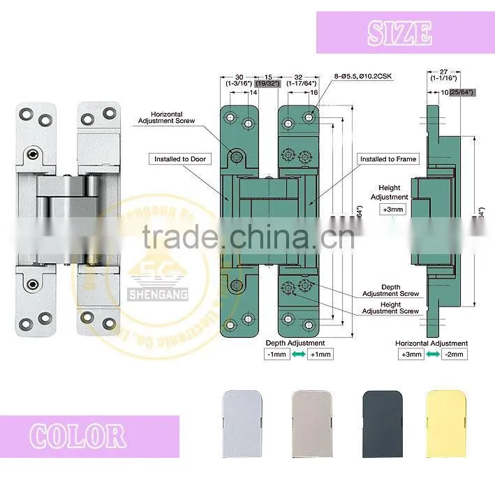 sugatsune fully concealed hinges 3d concealed hinges